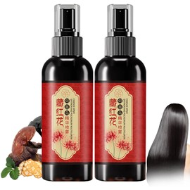 2PCS Saffron Hair Spray, Saffron Hairs Blackening Spray, Saffron Herbal Essence Spray, Leaving Hairs Shiny Non-Frizzy