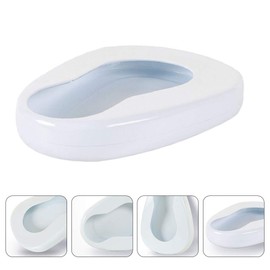 Portable Toilet Firm Thick Stable PP Bedpan Heavy Duty Smooth Countoured Urinal Bedpan Seat Urinal for Bedridden Patient Elderly Men Pregnant Women Care Supplies, White Bed