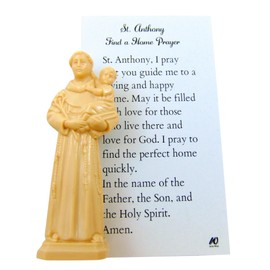 Westman Works St Anthony Home Finder Kit Saint Statue & Prayer for Buying a House