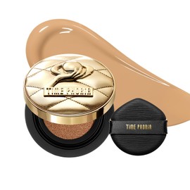 TIMEPHORIA Timeless Utopia Glow Cushion Foundation 04WN Beige, Base de Maquillaje Cushion, Acabado Luminoso, Cobertura Media a Alta, Ácido Hialurónico