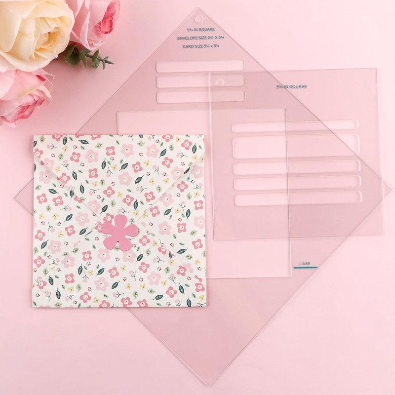 17pcs/Set BAOFALI Envelope Maker Guide Set Envelope Tear Templates All-in-One