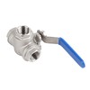 Stainless Steel SUS304 Pipe T Port Ball Valve Three Way