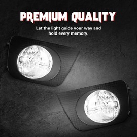 4Runner Fog Light 2006 2007-2009 - RP Remarkable Power, Fog Lights for 2006 2007 2008 2009 4Runner Front Pair Drivinh Fog Lamps Bumper Lamps w/ 9006 12V 51 Bulbs Clear Kit Wiring Harness& Switch