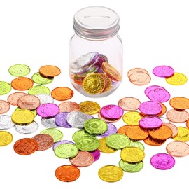 Patelai 100 Pieces Caught Being Good Coins Kids Behavior Tokens Classroom Behavior Incentives Coin Reward Tokens with Reward Jar for Kids School Classroom Teacher Learning Incentives