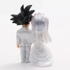 Dragon Ball Figuras Boda Goku Y Milk Ramo Rosa Sin