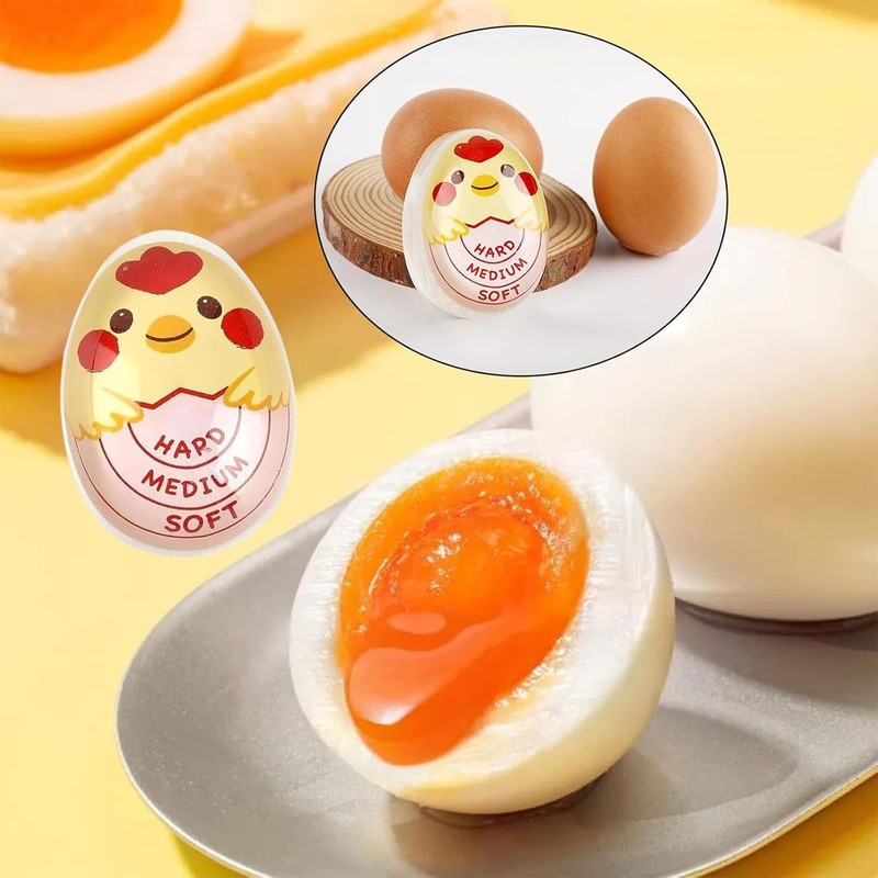Laroal 2Pcs Egg Timer Colour Changing Boiled Egg Timer Reusable