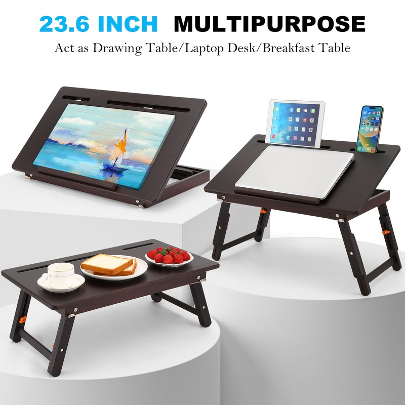 Nnewvante Drawing Table Foldable Drafting Desk with Adjustable Height &