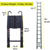 16.4ft Telescopic Ladder with Hooks, Portable Aluminum Home Loft Office
