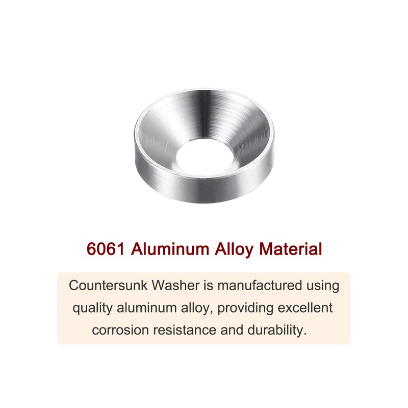 QUARKZMAN 30pcs M4 Anodized Aluminum Alloy Countersunk Washers Screw Seals