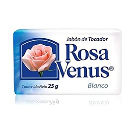 Jabón De Tocador Rosa Venus Con Envoltura Blanco 10 Pzas De 25g