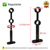 GIRASOLE HOME® 2 x Adjustable Double Curtain Pole Brackets for