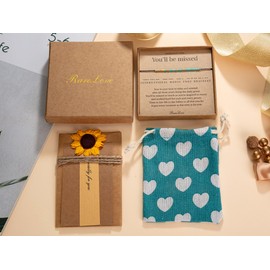 RareLove Farewell Gifts for Coworkers You'll be Missed Morse Code Beaded Bracelet for Woman Leaving Job,Going Away Gift for Coworker Women Friend,Retirement Gifts Waterproof Secret Message Bracelets