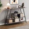 BedsPick 47.3" Console Table with Outlet, Entryway Table with 4-Tier