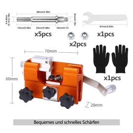 Chainsaw Sharpener, Portable Hand Cranks Chainsaw Sharpener, Chain Sharpener Kit, Saw Chain Sharpener Accessories for All Types of Chainsaws, Saw Chain Sharpener