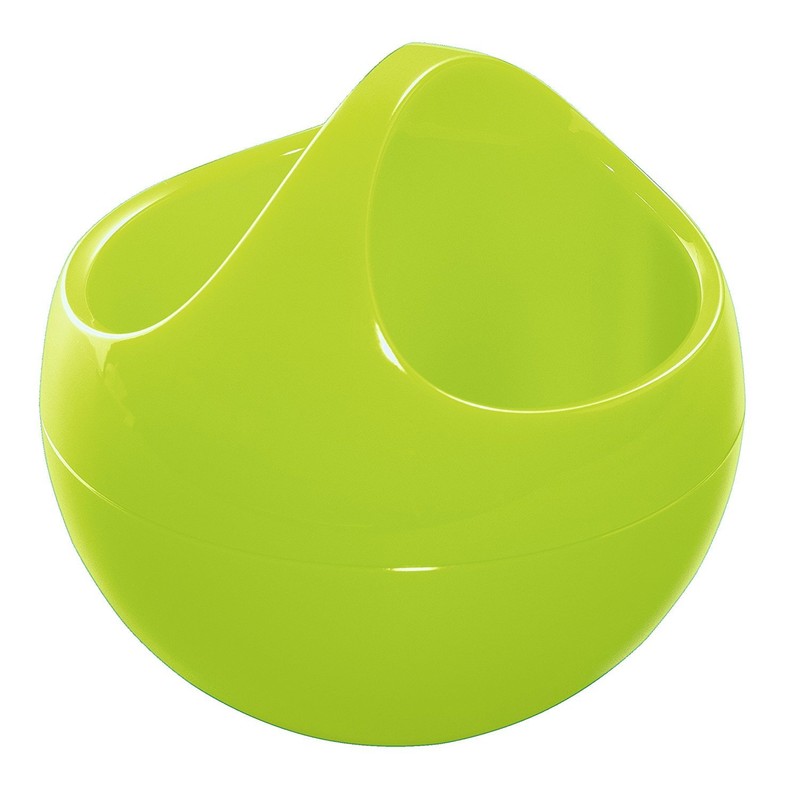 Spirella 10.16913 Bowl-Shiny Makeup Container, Kiwi