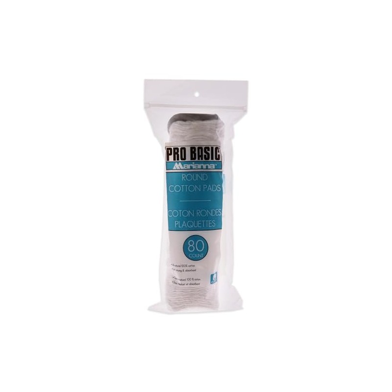 Marianna Pro Basic Round Cotton Pads for Unisex - 80