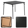 Homy Casa 33.9''Square Folding Table with PU Padded Tabletop, Portable