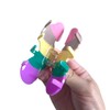 Novelty Beetles Claw Clip,Funny Acetate Claw Clip for Women,Rainbow Caterpillar