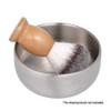 Healifty Shaving Bowl with Lid for Shop Bathroom (Stainless Steel