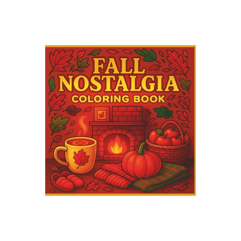 Fall Nostalgia: Cozy Fall Coloring Book for Adults and Children