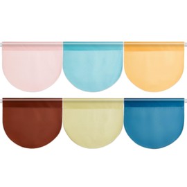 gisgfim 6 PCS School Classroom Curtains Light Back to School Curtains Easy Install Colorful Classroom Decor for Kindergarten Daycare Primary Bedroom Playroom Living Room Decorations 21" x 24" (Light)