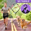 Hands Free Dog Leash with Adjustable Waist Belt, Double Waist