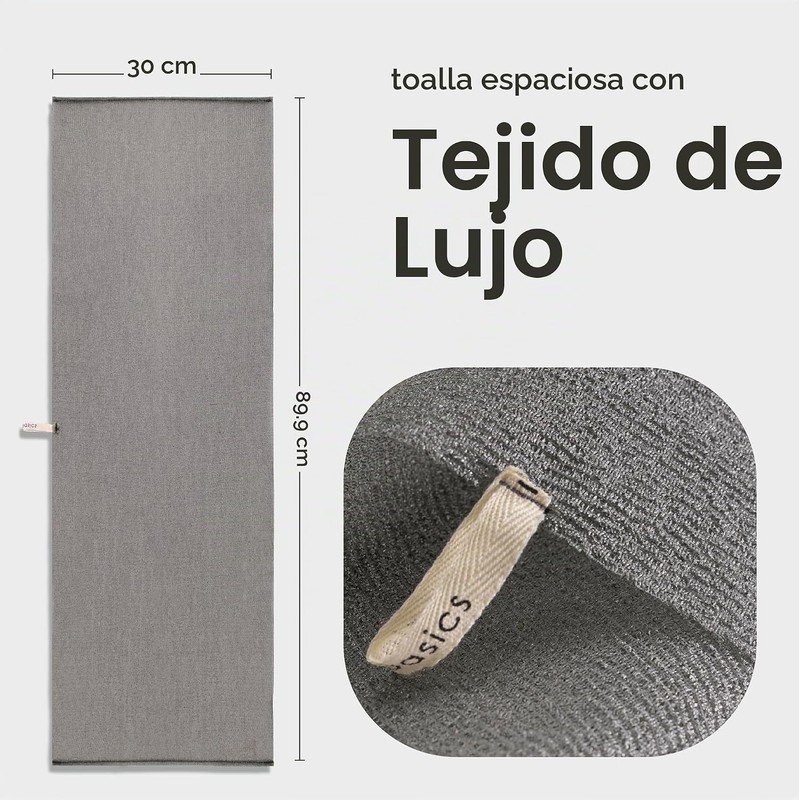 Toalla de Ducha Exfoliante MainBasics – Juego 3, Nailon Japonés,