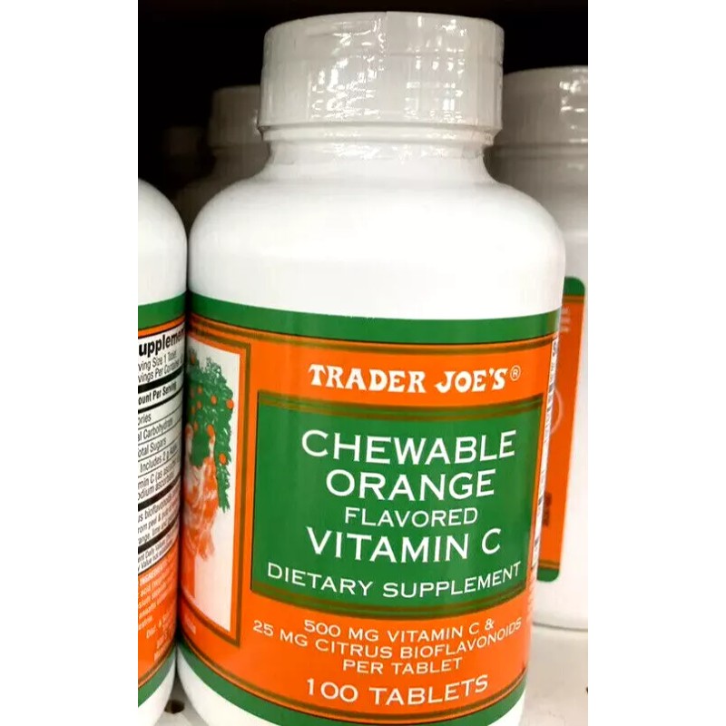 Trader Joe's Chewable Orange Vitamin C & Bioflavonoids 500 mg