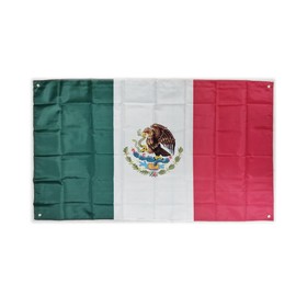 Mexico Flag Large 5ft x 3ft (150 x 90 cm) Mexico Flag for Balcony with 4 Eyelets and 4 Cable Ties (Mexico)