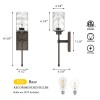 Wall Light 1 Light Wall Sconce With Glass Lampshade Classic