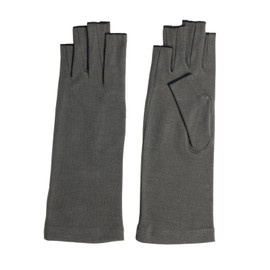 GlovesDEPO Women's Arm Cover, Organic Cotton, Luoyang Dye, Short, Fingertip, Black