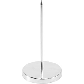Silver Safe Memo Holder Spike Stick for Bill Receipt Note Paper Order Office Desk, Desk Accessories and Workspace Organizers