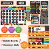 Decorably 143 Pcs Classroom Calendar Set Bulletin Board - School