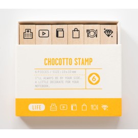 LETS STATIONERY GOODS CHOCOTTO STAMP Wooden Stamp LETS (Life - Life)