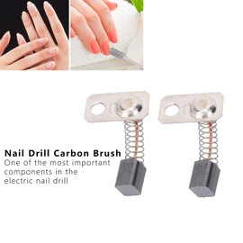 Tissting 2PCS Nagelbohrer-Kohlebürste, Nagelbohrer-Zubehör, Handstück-Kohlebürsten-Set für Nagelbohrer, elektrische Maniküre-Maschine