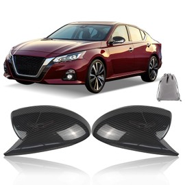 Mirror Cover Cap for Nissan Sentra 2020 2021 2022 2023 2024 2025,2PCS Side Door View Mirror Cover for Altima Sedan 2019 2020 2021 2022 2023 2024 2025 Direct Add-on Type Carbon Fiber