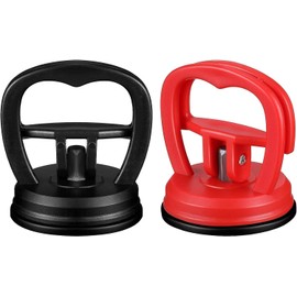 Extractor de Abolladuras de 2 piezas Extractor de Reparación de Abolladuras Eliminación de Abolladuras de Ventosa sin Rastro para Reparar Automóviles Pantalla de Computadora Azulejos de (negro y rojo)