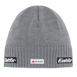 Eisbär Trop MÜ SKA Unisex Knitted Hat with Fleece Lining, gray