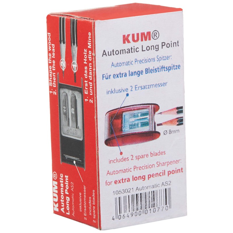 Kum AS2, Two Hole Automatic Long Point Pencil Sharpener, Mfg