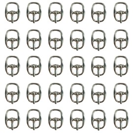 ZAHD 30 Pieces Buckles Small Shoe Buckles Pin Buckle DIY Roller Buckle 10 mm Silver Metal Hardware Shoe Pin Buckle Metal Roller Buckles Set for Bags Leather Belt DIY Accessories, silver