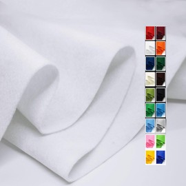 White Felt Fabric 36" X 36"(1 Square Yard), 1.6mm Thick Soft and Durable Flexible Craft Felt by The Yard for Sewing DIY Art Craft Project Decorations