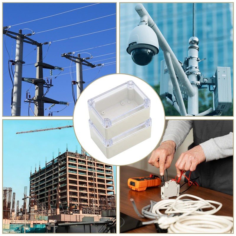 Confezione da 6 custodie elettroniche impermeabili IP65 58 x 83