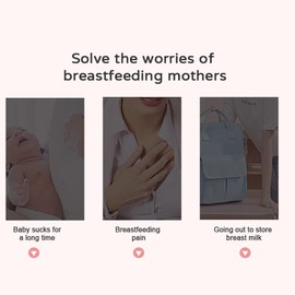 YUEKU Double Electric Breast Pump Hands Free Breast Pump for Breastfeeding 2 Modes&9 Adjustable Levels Low Noise Anti-Backflow USB Powered with 2pcs 150ml Milk Bottles