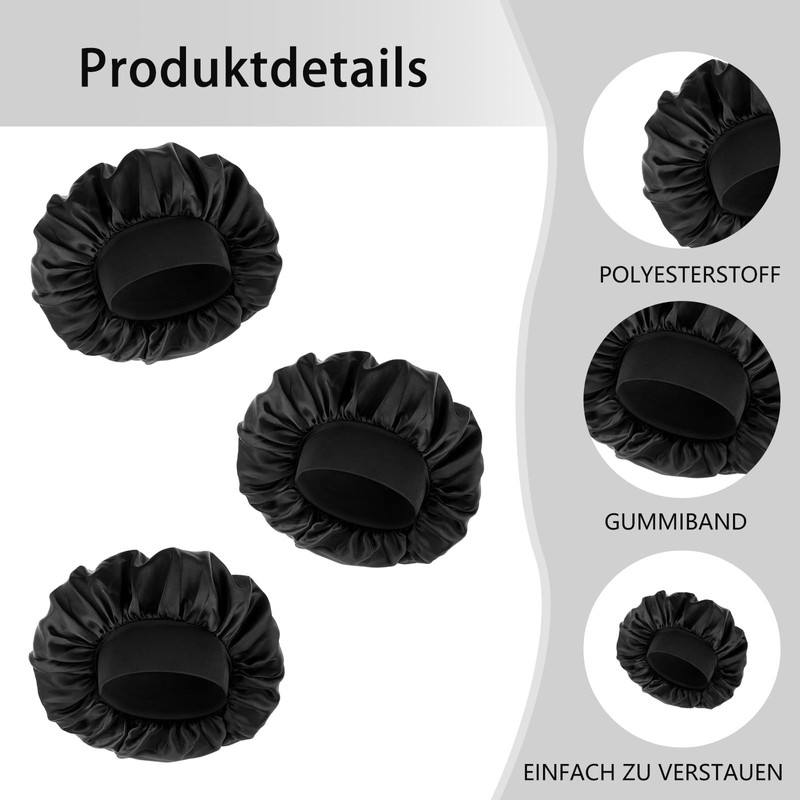 3 Stück Seidenhaube Zum Schlafen