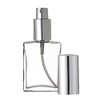 Grand Parfums Empty 1 Oz Perfume Atomizer, Flat Glass Bottle,