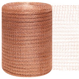 SDLDEER Copper Mesh Roll, 125 mm x 12 m Metal Mesh Copper Mesh Protection, Robust Pure Rolled Copper Mesh Copper Network to Protect Seedlings and Seeds, Fill Fabric Yourself