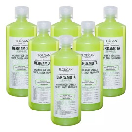 Florigan Shampoo Bergamota Crecimiento Del Cabello 1lt. 6 Pzas