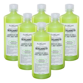 Florigan Shampoo Bergamota Crecimiento Del Cabello 1lt. 6 Pzas