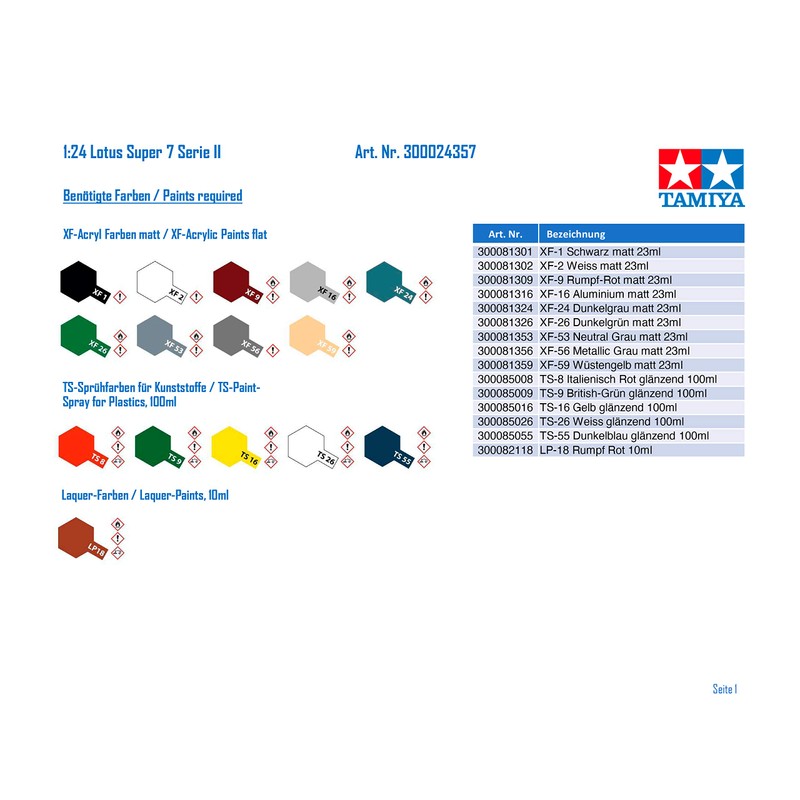 Tamiya 24357 1/24 Sports Car Series No. 357 Lotus Super