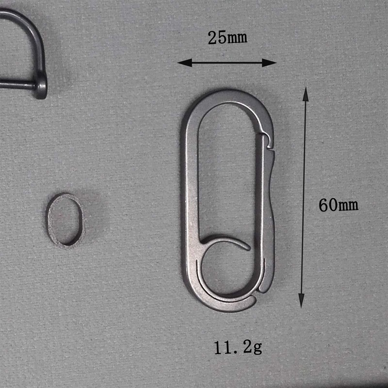 Nan Keychain, D-Ring, Titanium Alloy, Men's Key Ring, Lost Prevention,